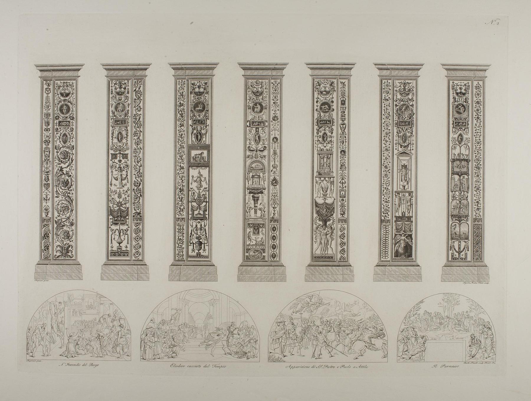 Pilastre fra Vatikanets loggiaer og Rafaels rum, E941