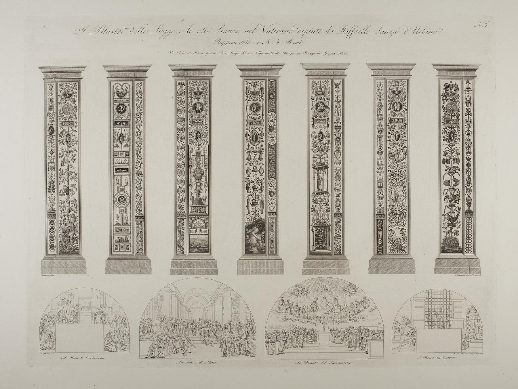 Pilastre fra Vatikanets loggiaer og Rafaels rum, E940