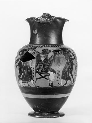 H516 Oinochoe with Dionysus among sileni and maenads
