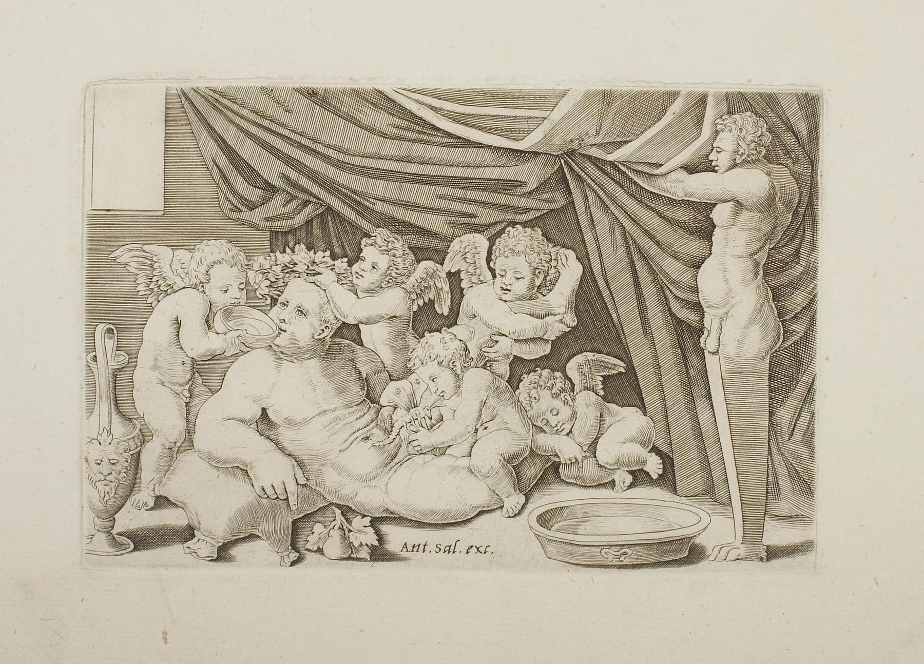 Bacchus omgivet af putti, E1784