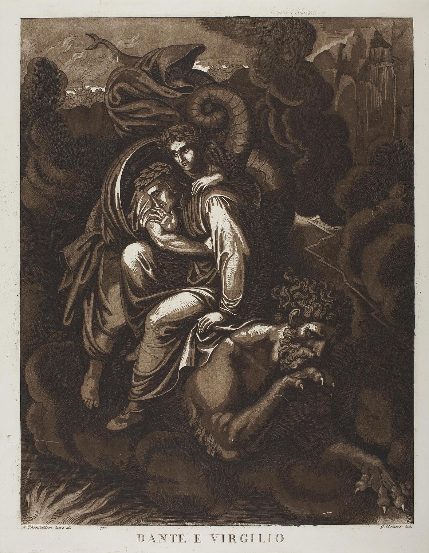 Dante and Virgil conveyed by the Monster Geryon, E108