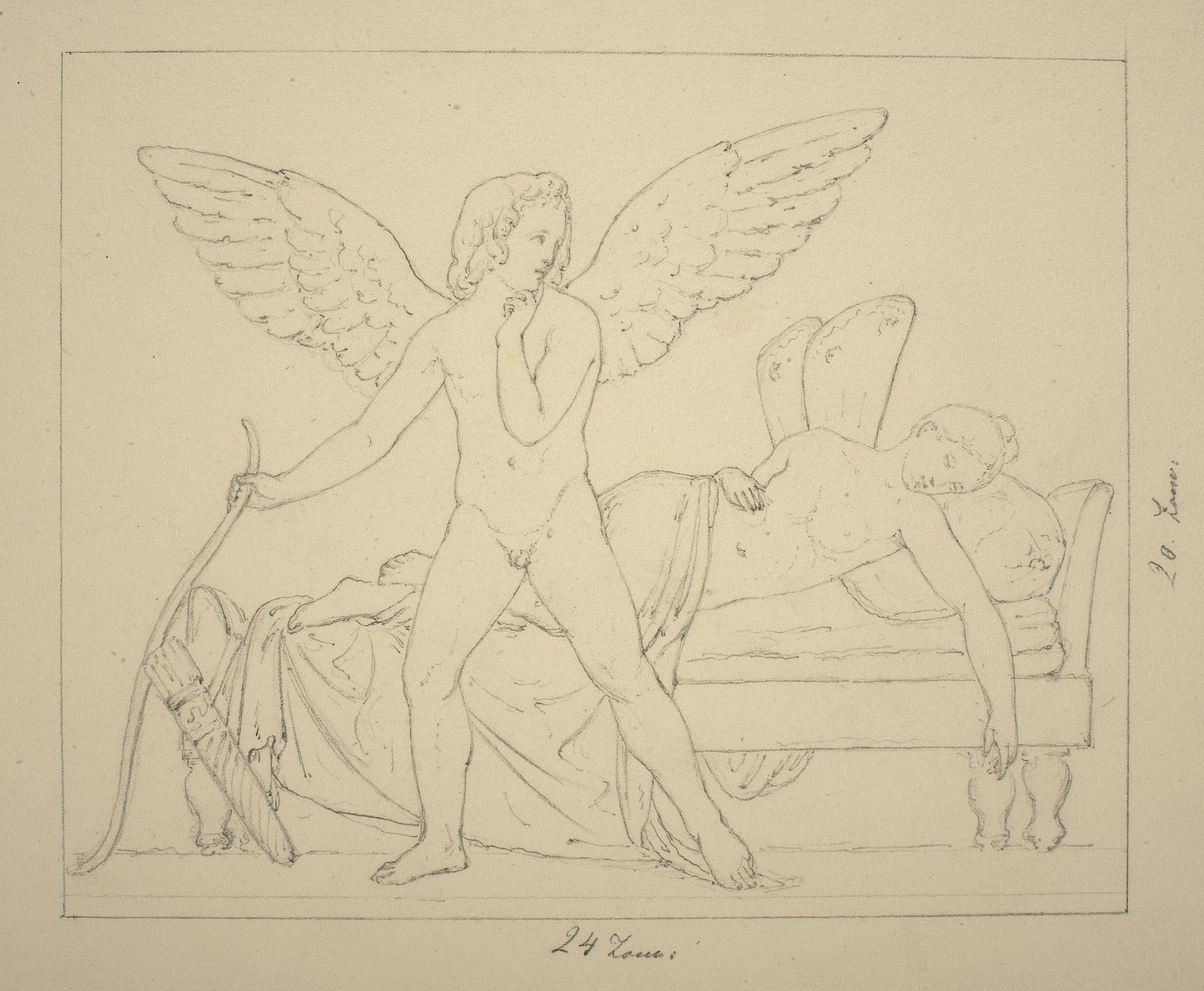 Cupid and the Sleeping Psyche, D357
