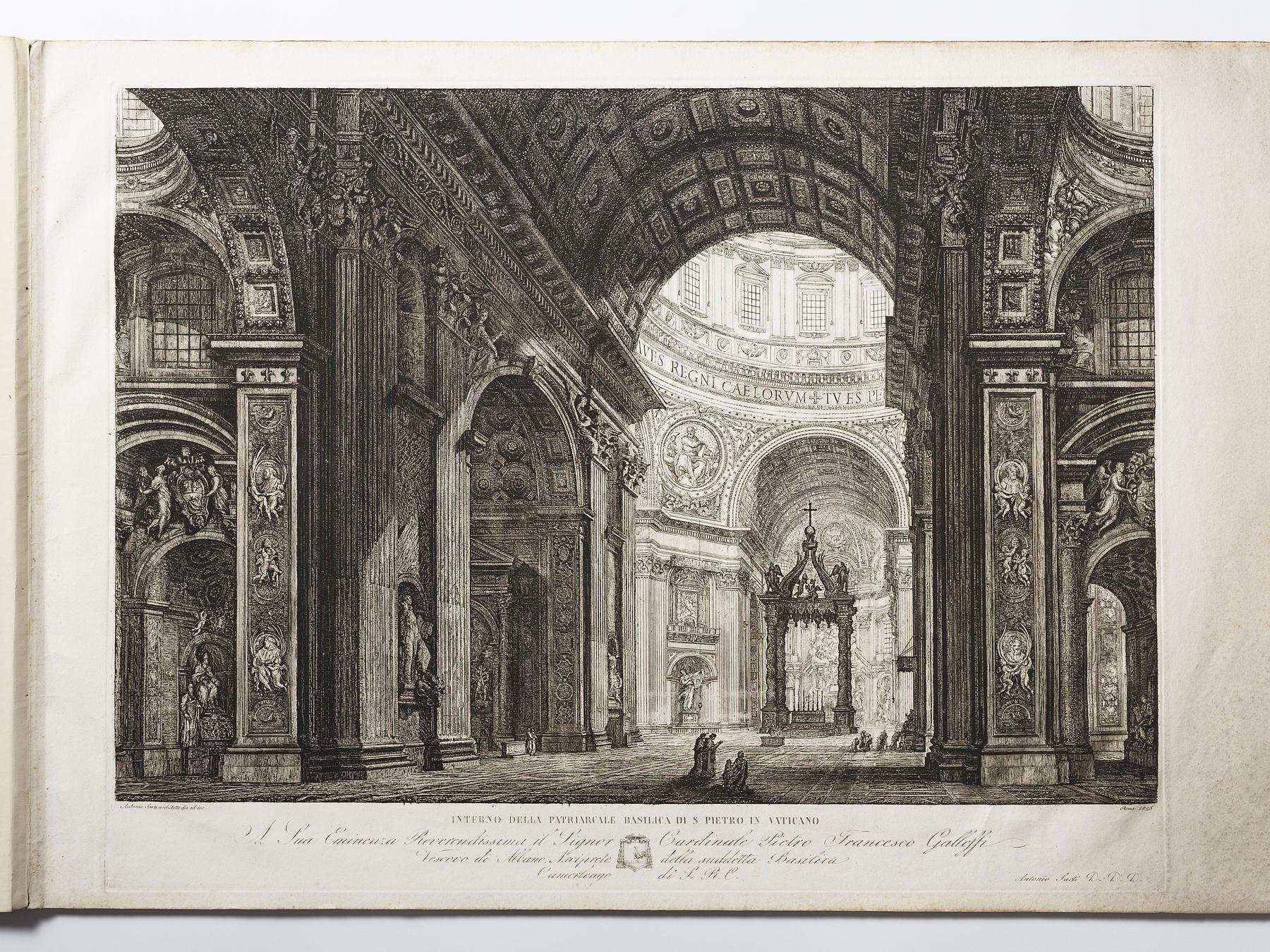 Det indre af kirken S. Pietro in Vaticano, E1050,1