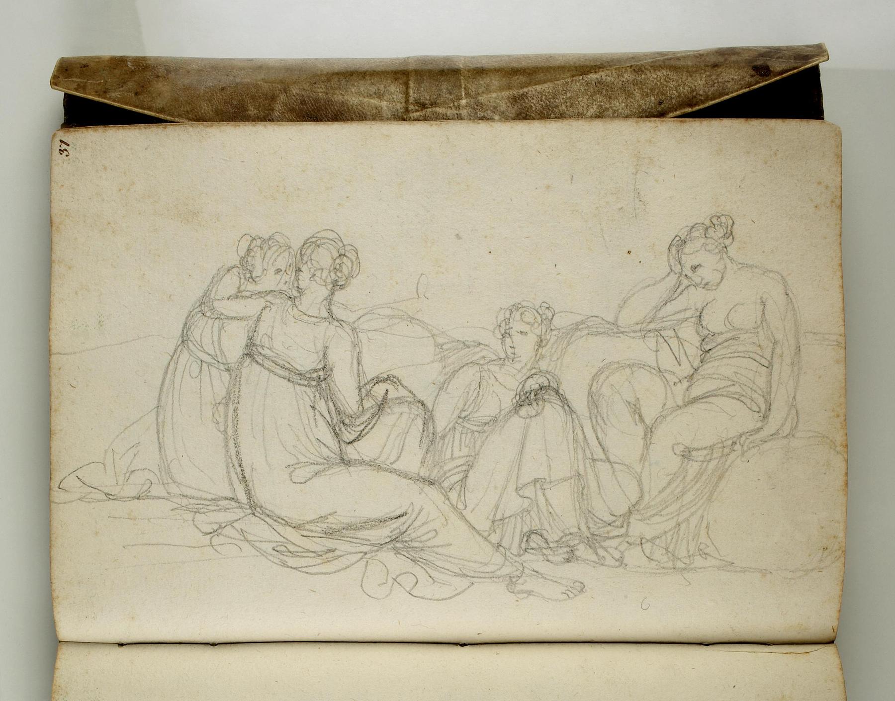 Four seated women, C562,37r