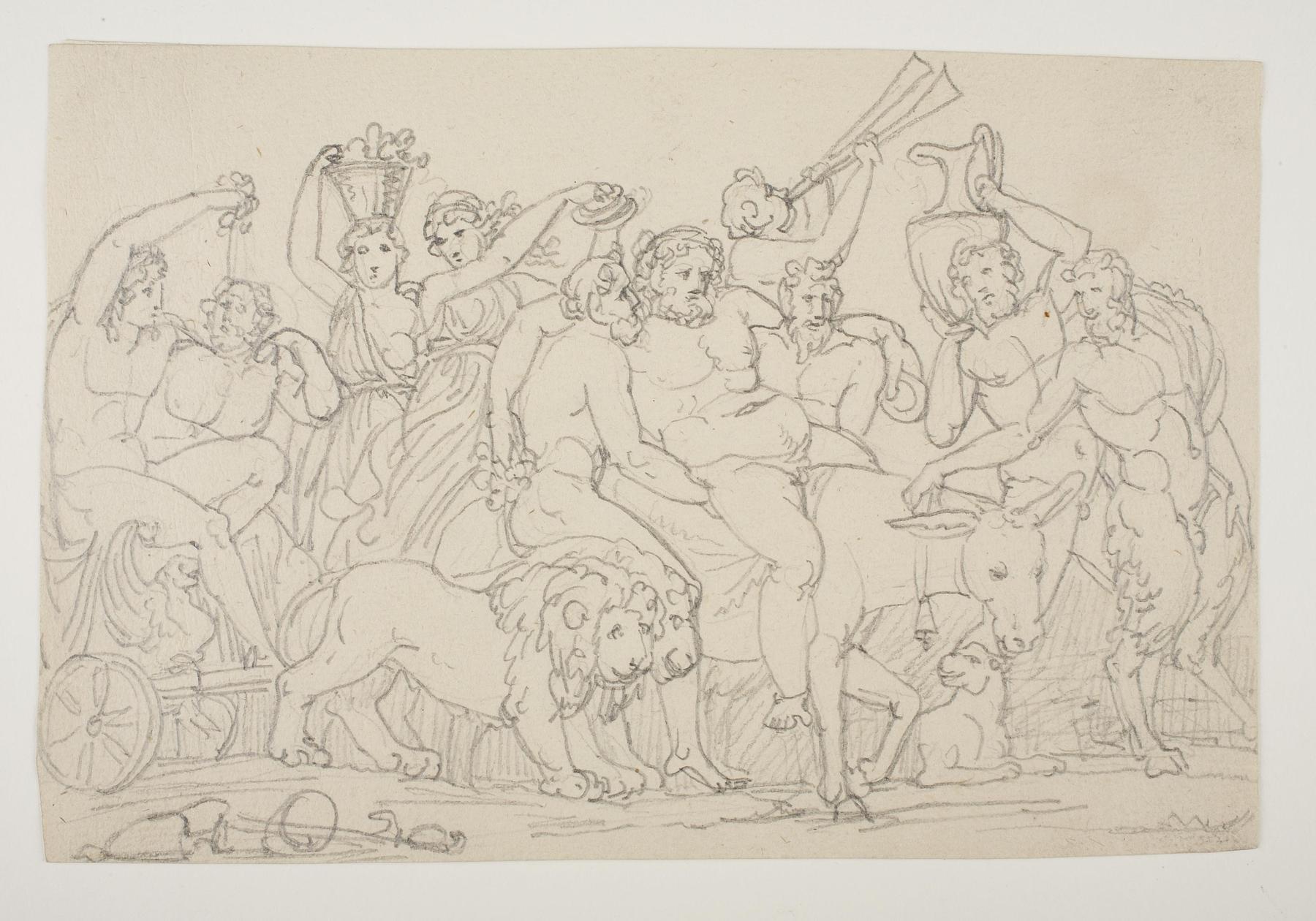 Bacchus Procession with Bacchus and Ariadne on a Chariot, C782
