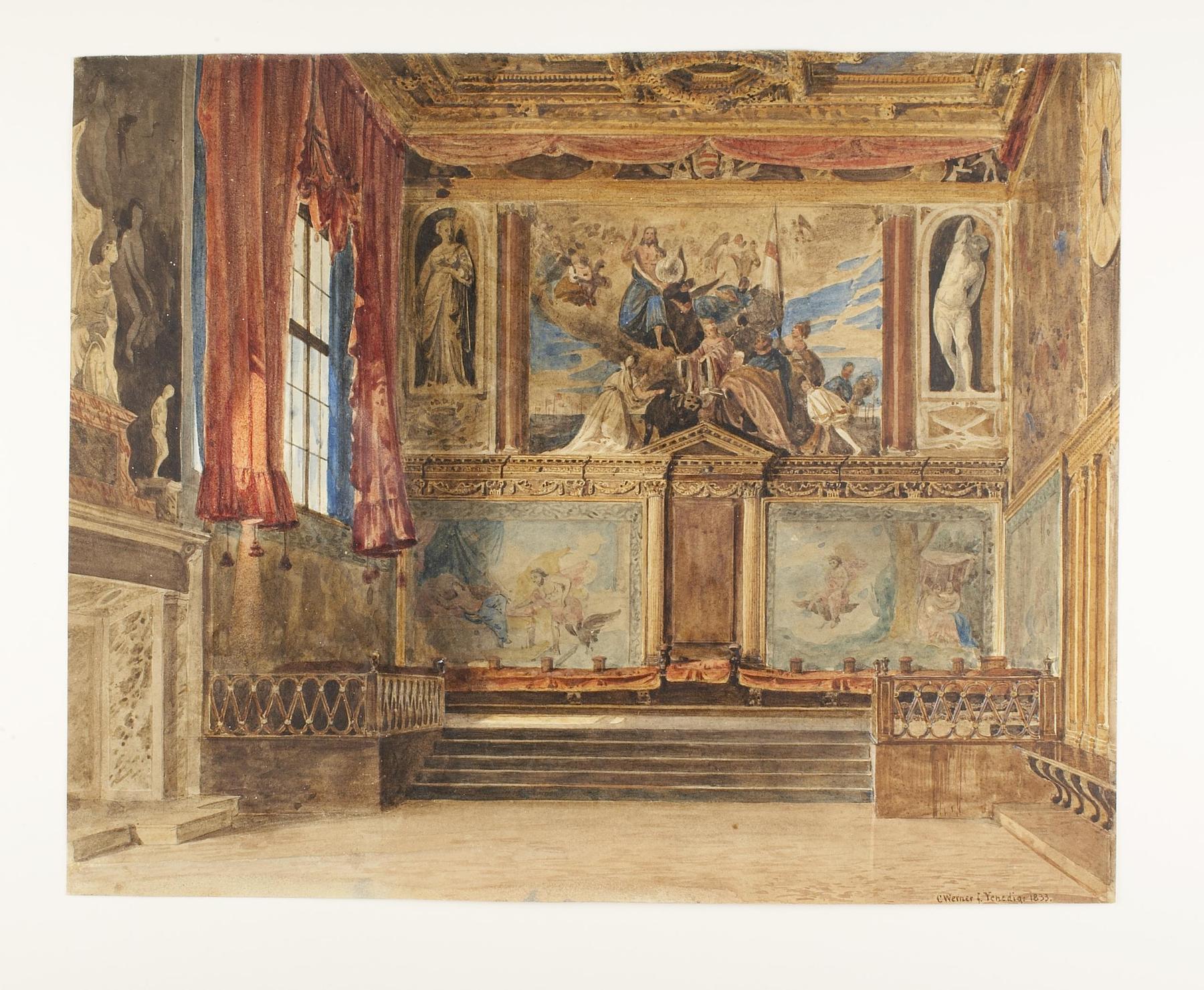 Timænds-rådets sal i Dogepaladset i Venedig, D786