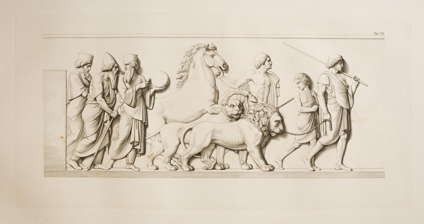Tre kaldæiske astrologer, perser med en løve og dreng med en tiger, E35,7