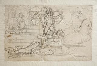 C26r Achilleus slæber Hektors lig efter sin vogn. Paolo og Francesca (?)