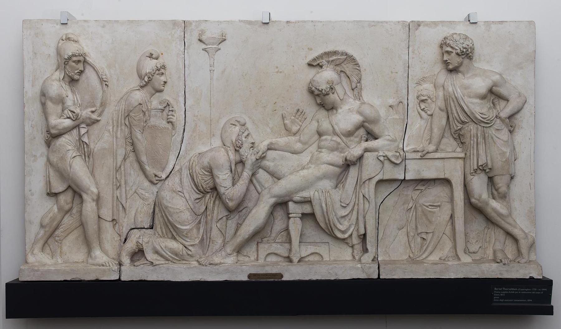 Priamos bønfalder Achilleus om Hektors lig, AX12