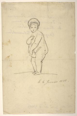 D1835 Karikatur af prinsesse Charlotte Frederikke af Mecklenburg Schwerin som den medicæiske Venus