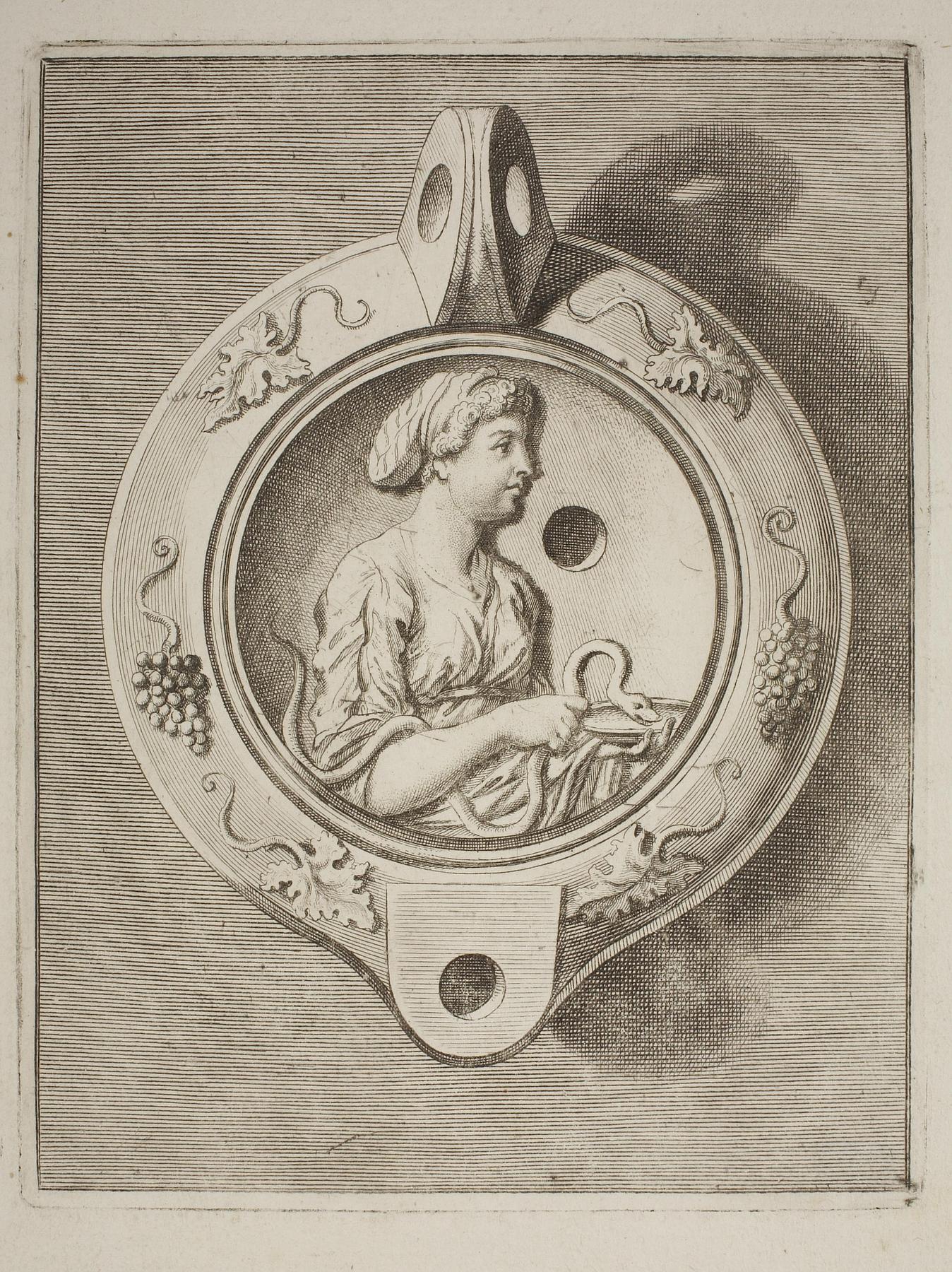 Lamp decorated with Hygieia, E1540