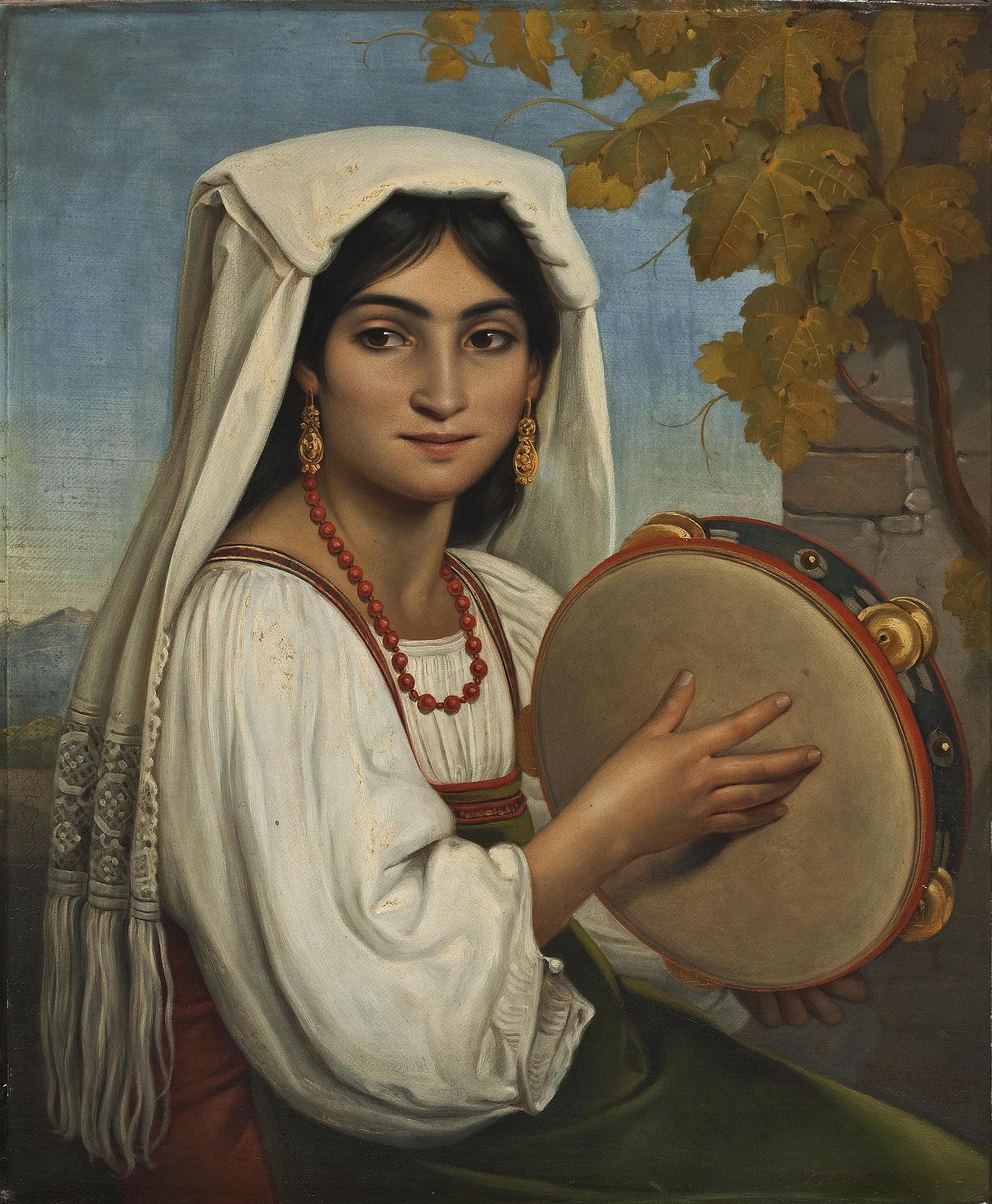Roman Lady Playing a Tambourine, B149