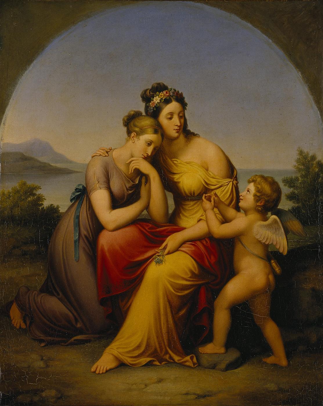 Cupid Instructing Two Young Girls, B153