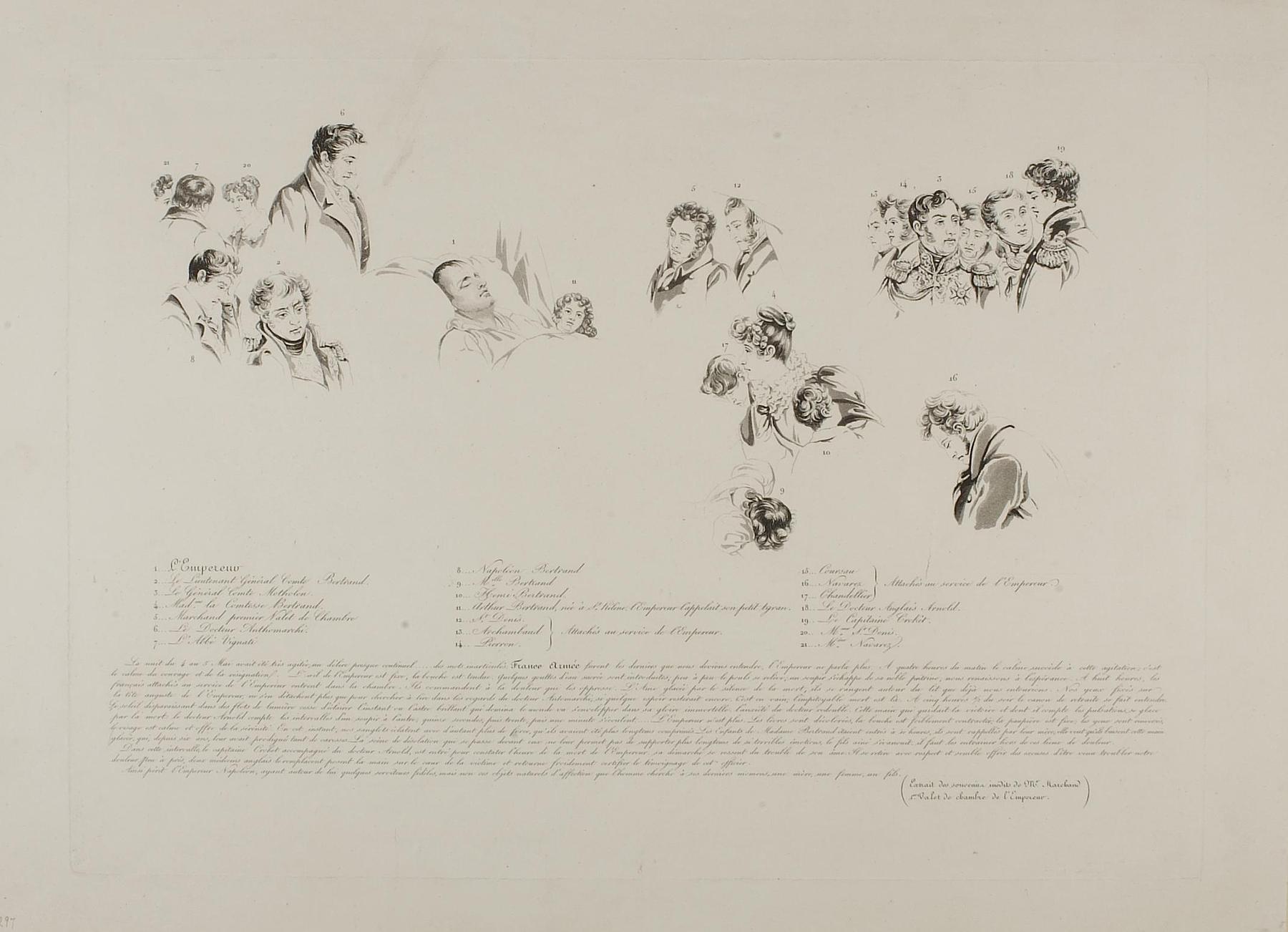 Death of Napoleon, Outline of Persons, E633a