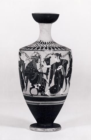 H515 Lekyth med Dionysos blandt silener, mænader og ynglinge