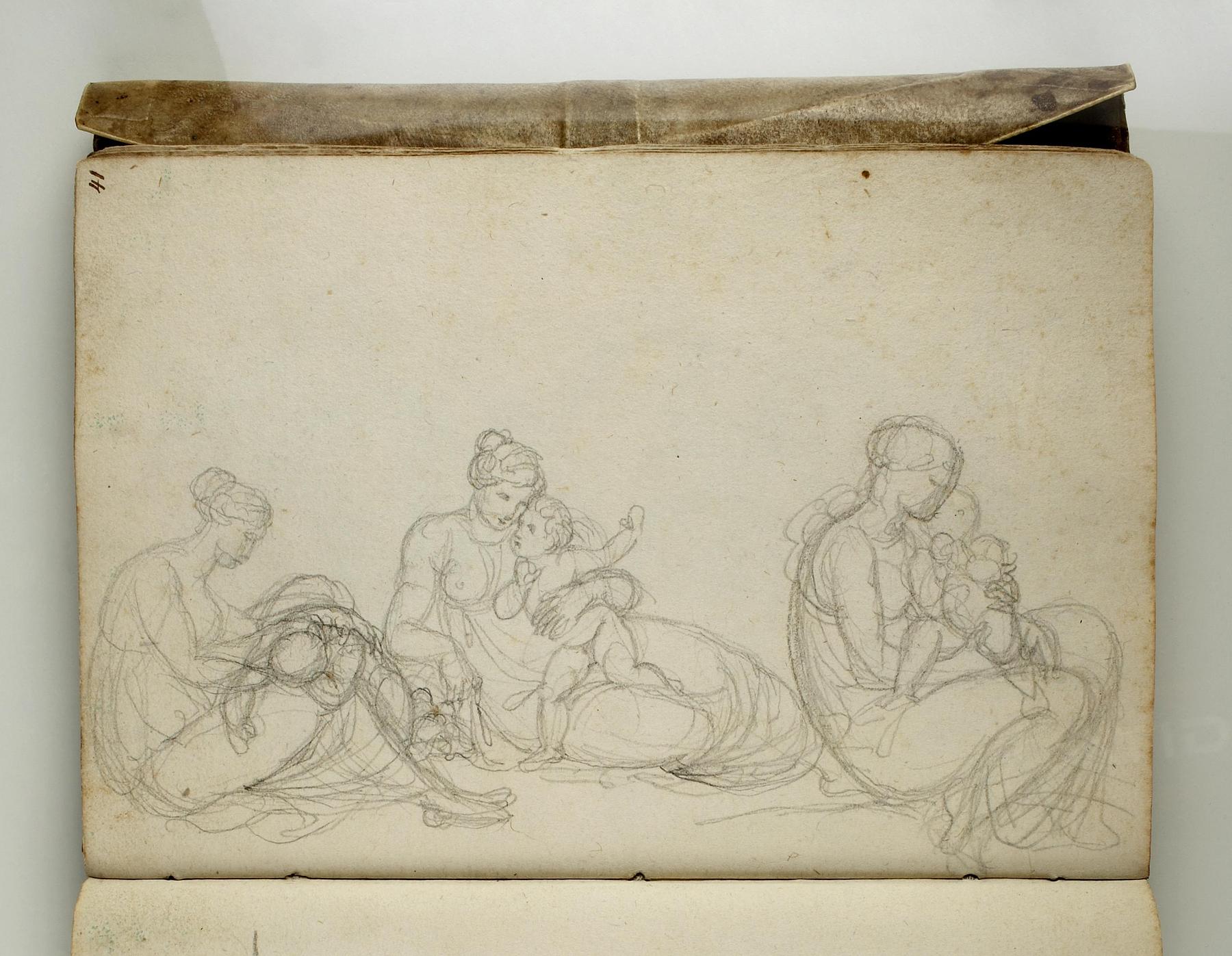 Mothers seated with their children, C562,41r