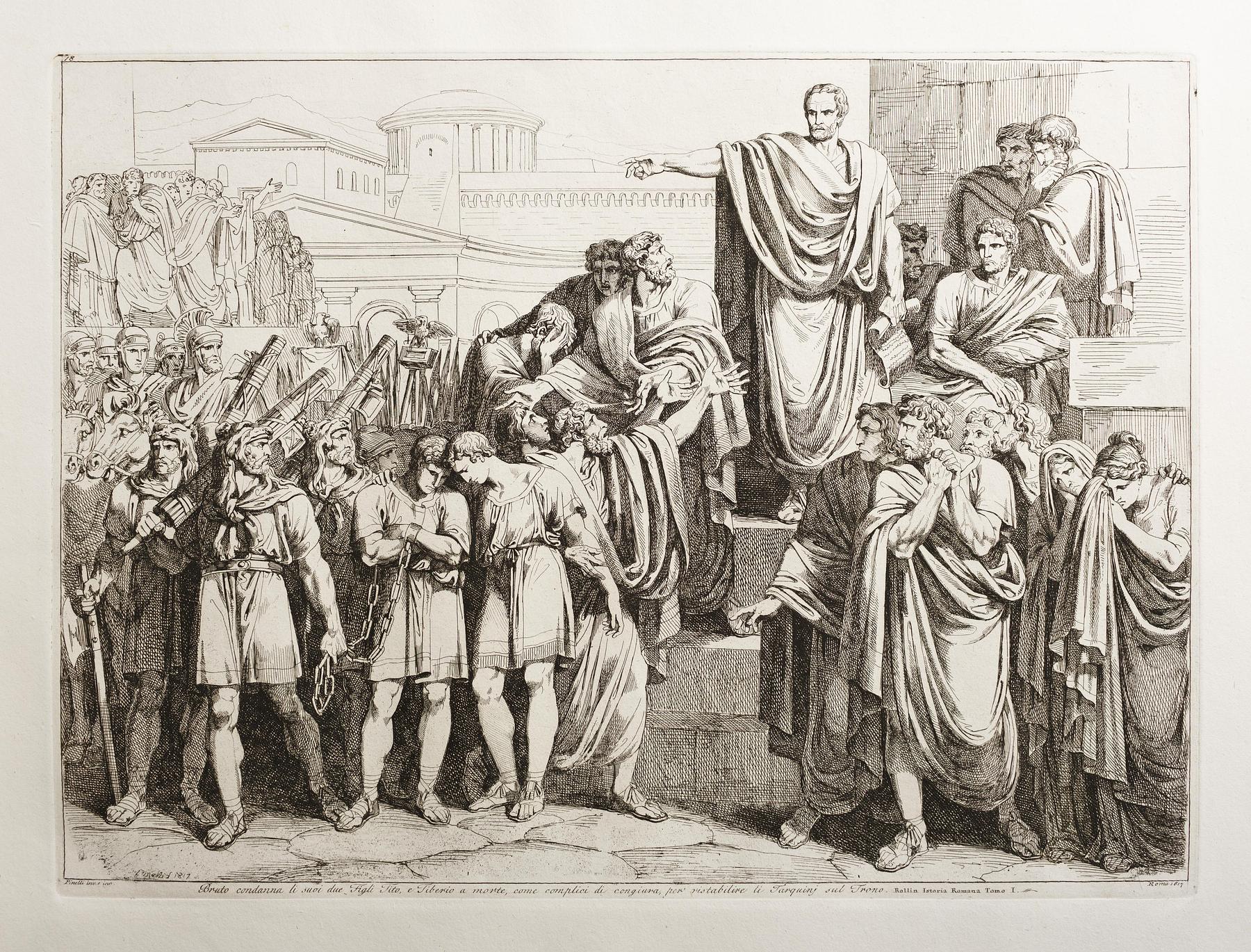 Brutus dømmer sine to sønner Tito og Tiberus til døden, E943,19