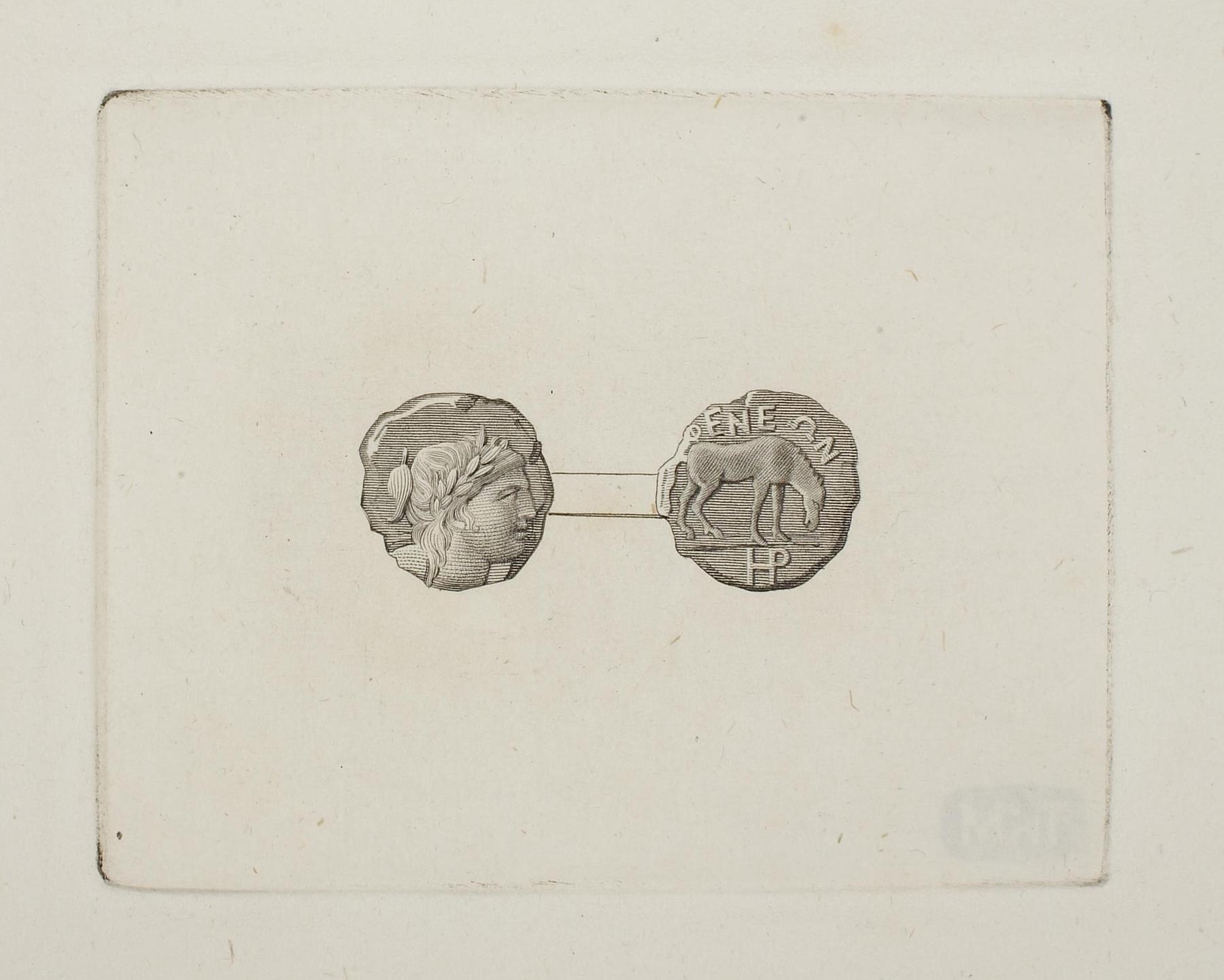 Græsk mønt for- og bagside, E1561