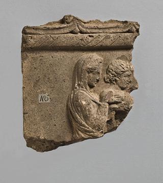 H1105 Campana relief with two women, one of them veiled