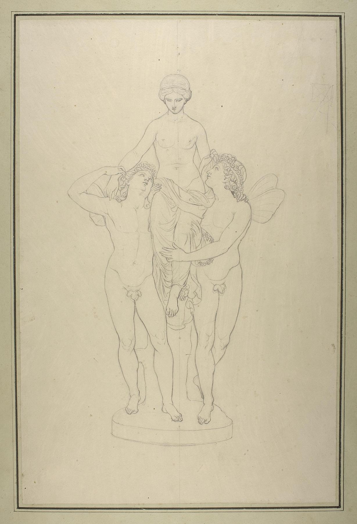 Psyche carried by two Genii, D1035