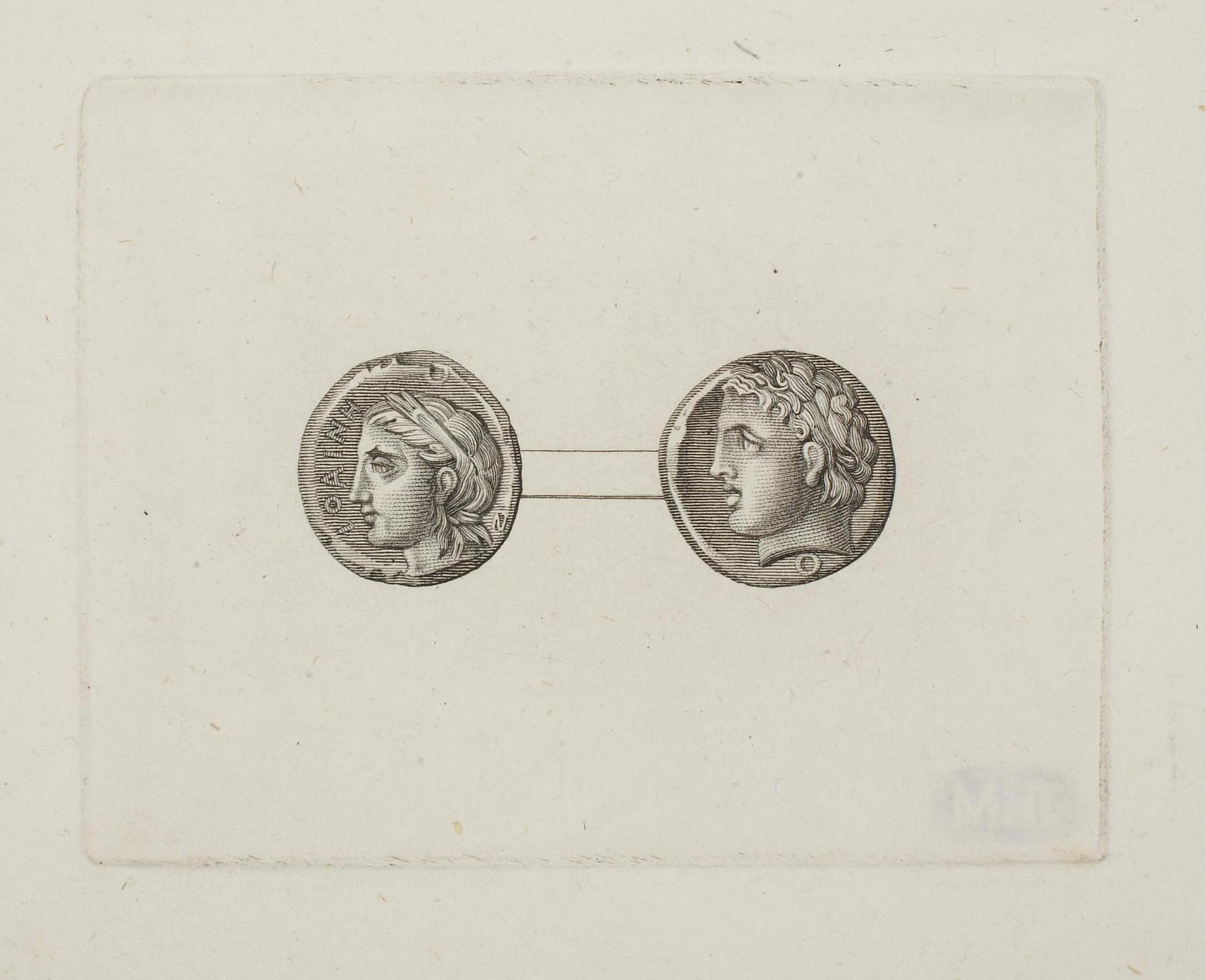 Græsk mønt for- og bagside, E1560