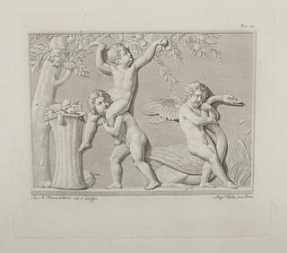E31,13 Cupid with a Swan and Boys Picking Fruit, The Summer