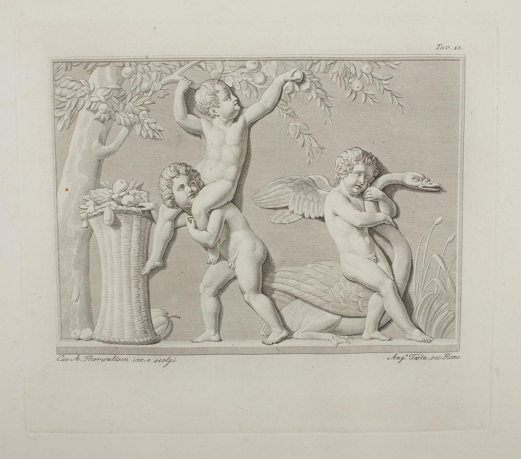Cupid with a Swan and Boys Picking Fruit, The Summer, E31,13