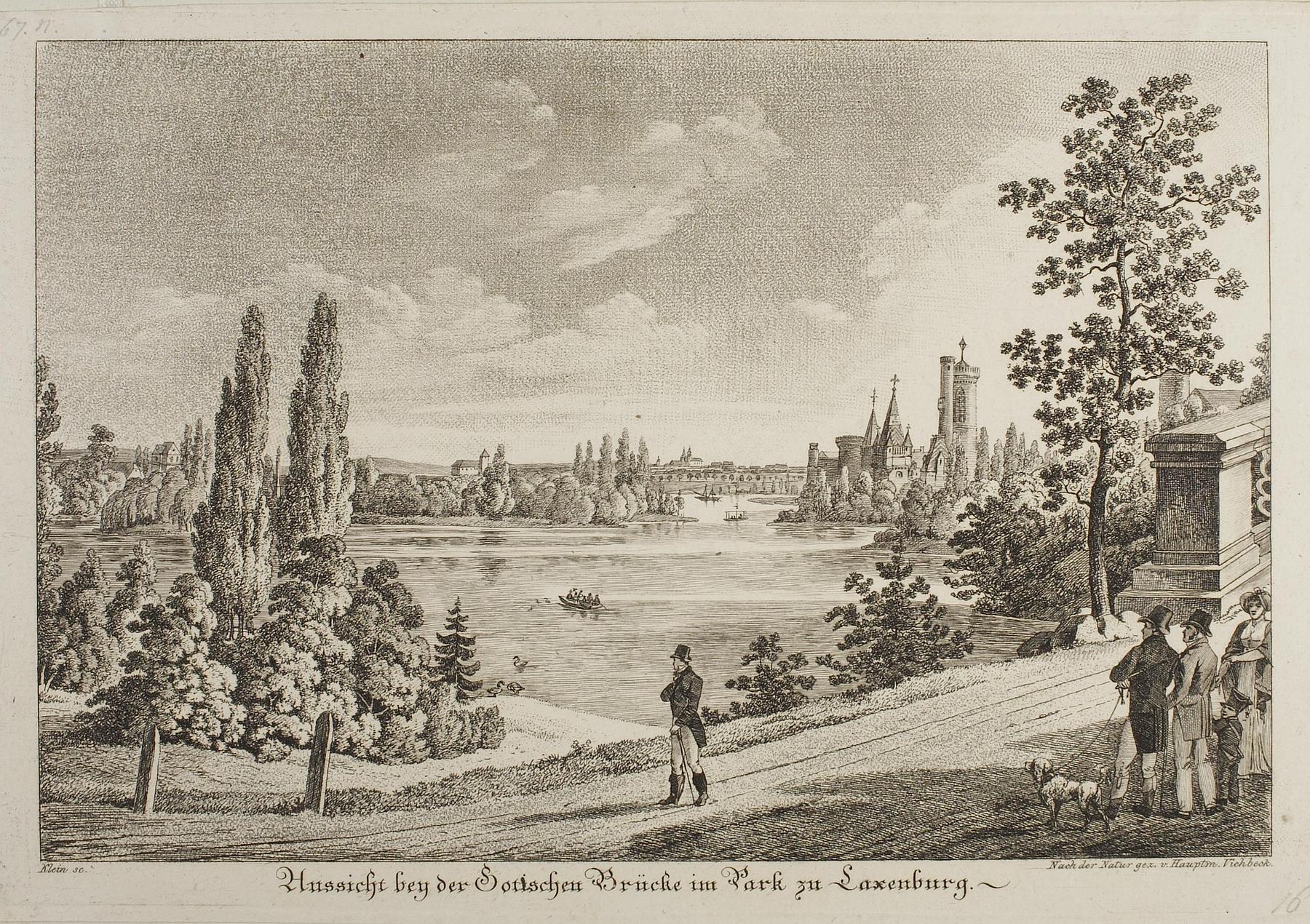 Aussicht bey der Gothischen Brücke am Park zu Laxenburg, E764