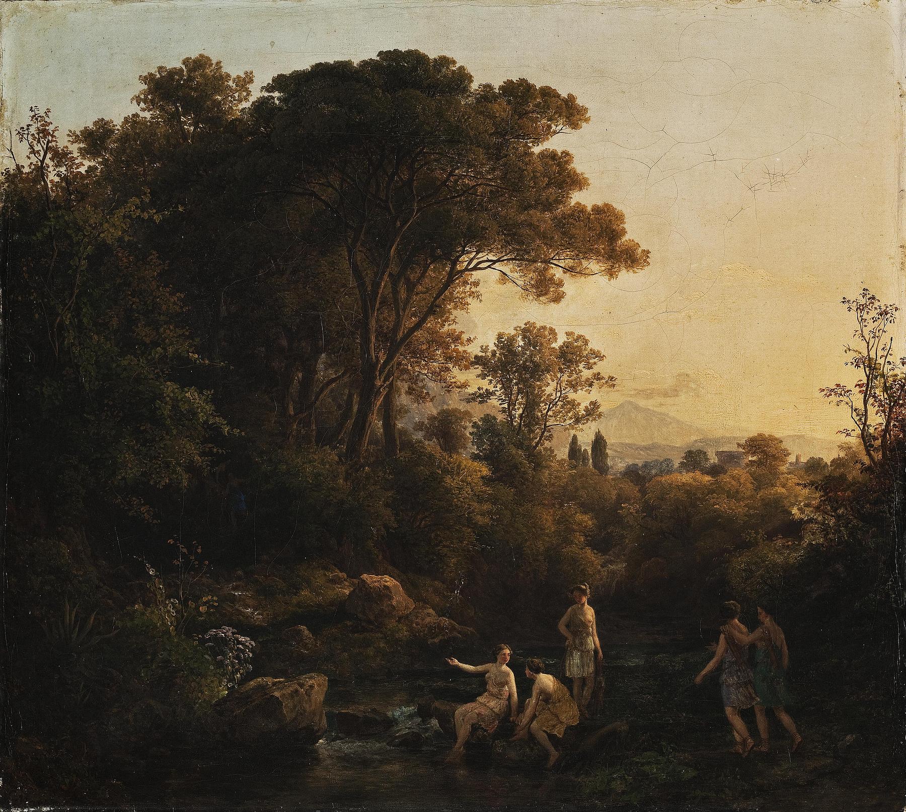 Landscape with Bathing Hunting Nymphs, B171