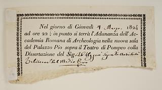 C120v Invitation from Accademia Romana di Archeologia