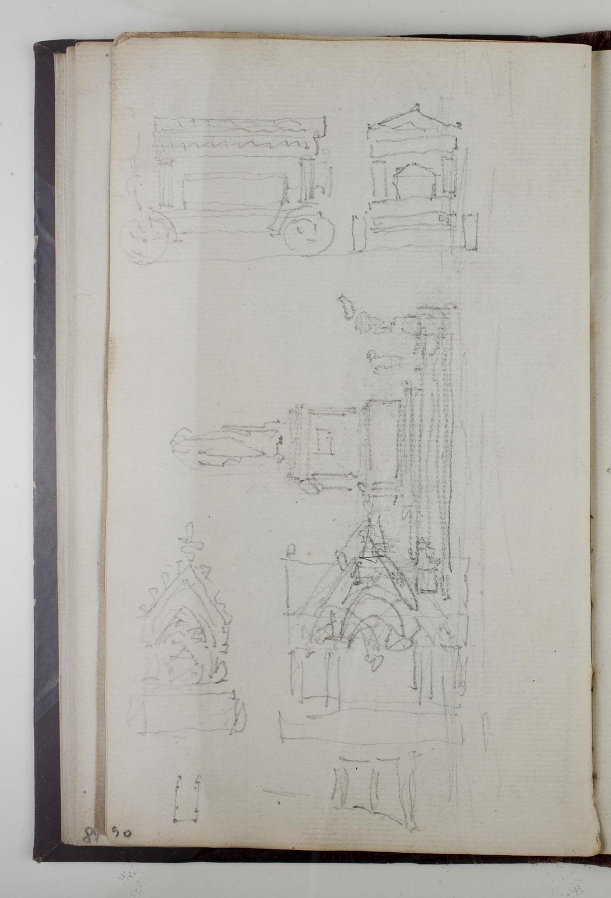Ligvogn. Opstillingsforslag for monument over Friedrich Schiller, D1778,90