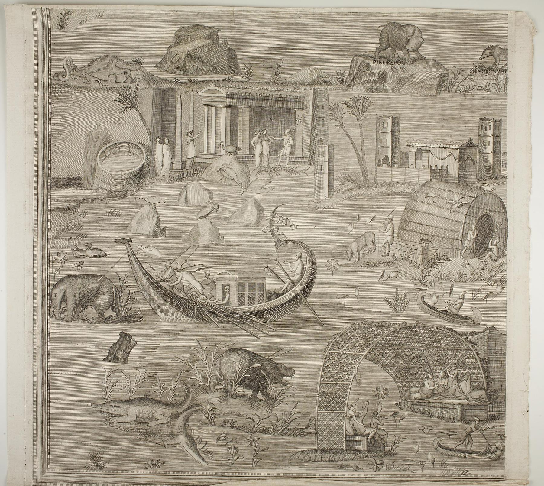 Nil-mosaikkerne også kendt som Barberini-mosaikken, detalje, E1609