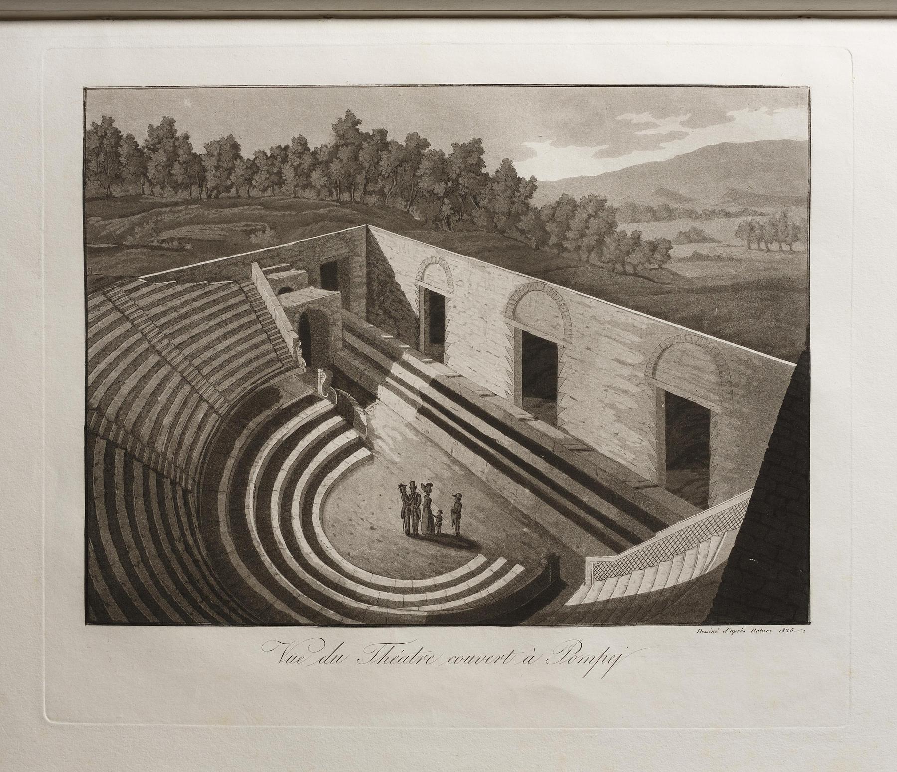 Prospekt af det overdækkede teater i Pompeji, E550,52