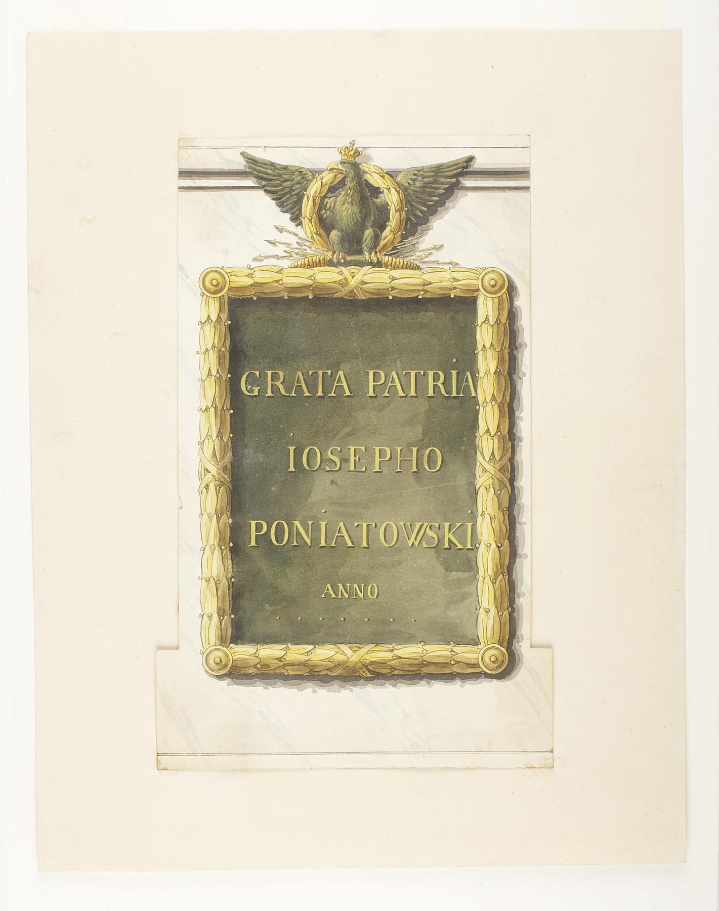 Inskriftsplade til monument over Józef Poniatowski, D1536