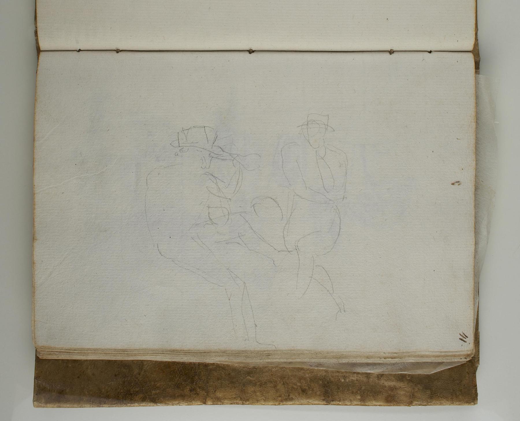 Seated artists in conversation, C563,41r