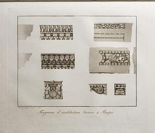 E550,51 Fragmens d' architecture trouvés à Pompei