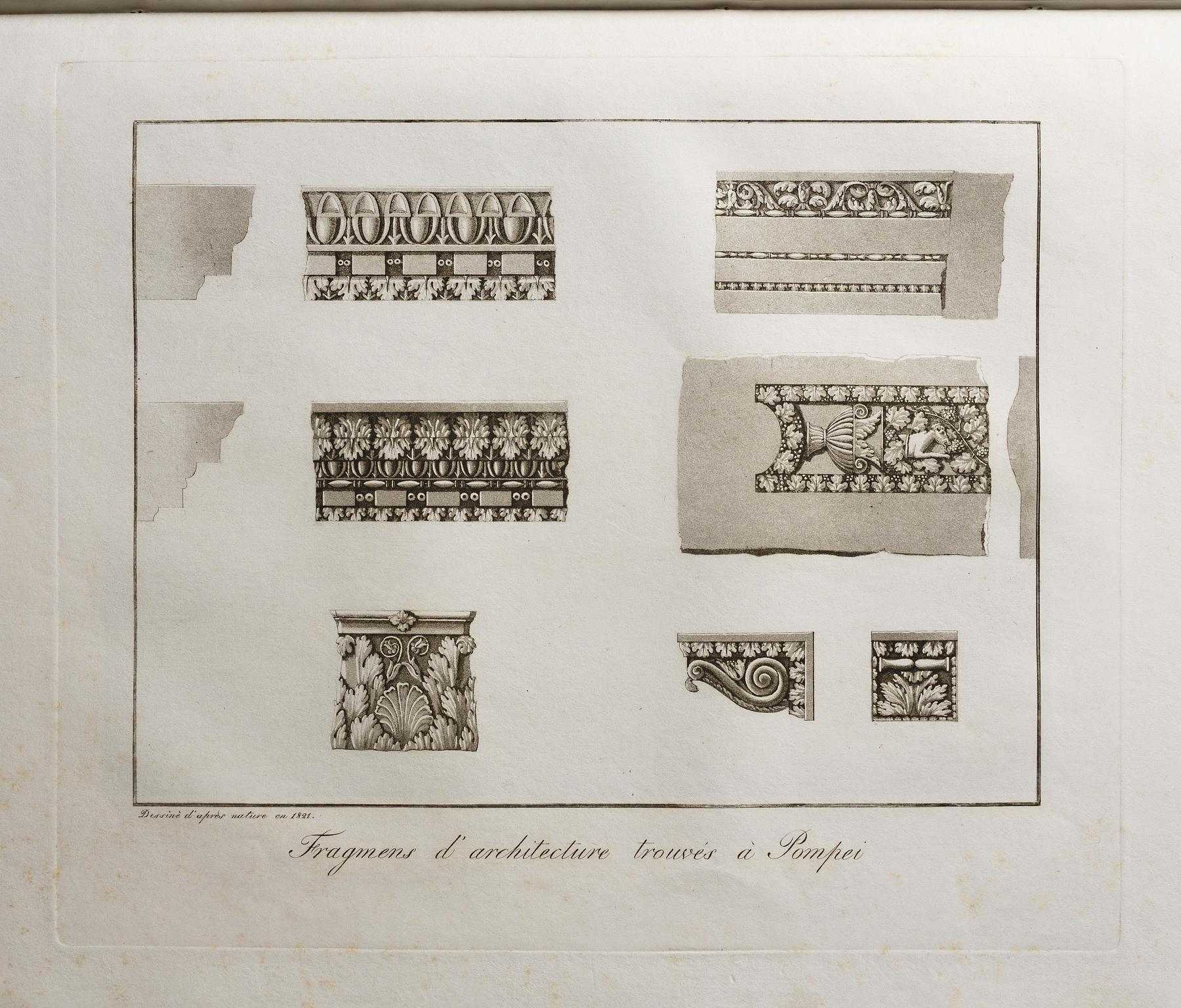 Fragmens d' architecture trouvés à Pompei, E550,51