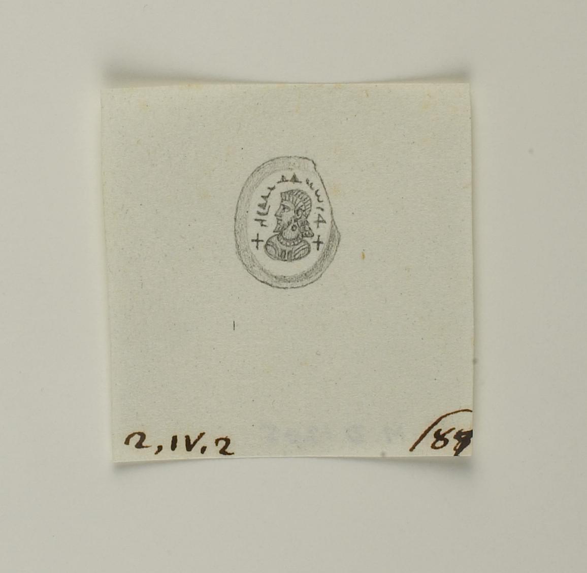 Seglstens ovale signetflade, D1305