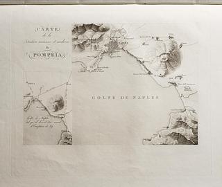 E550,55 Kort, der viser det antikke og det moderne Pompeji