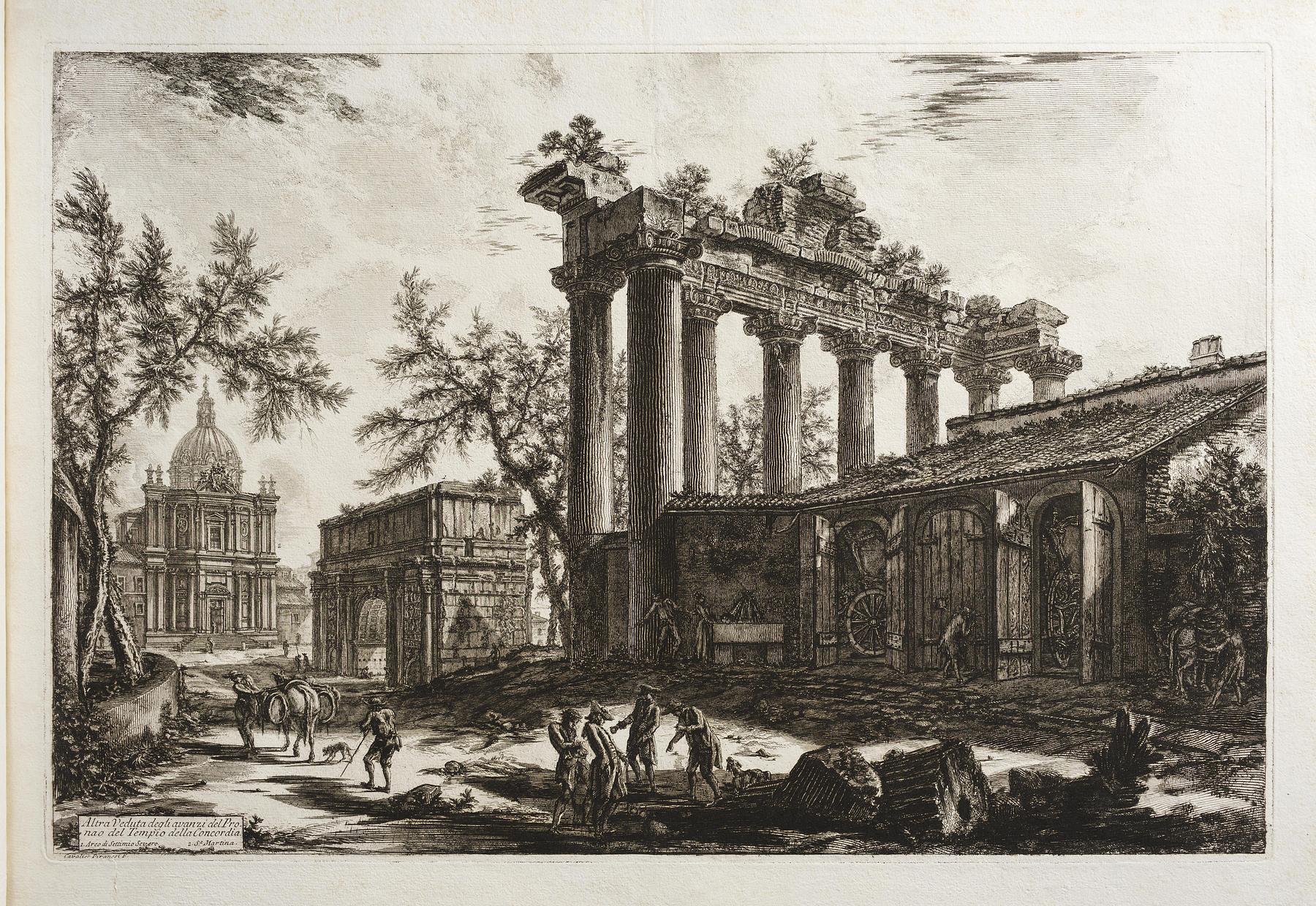 Prospekt af Concordia templet på Forum Romanum, E315,6