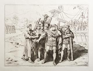 E943,89 Il rettorico Teodato presenta a Giulio Cesare, la testa di Pompeo