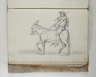 C563,59r Man riding on a donkey