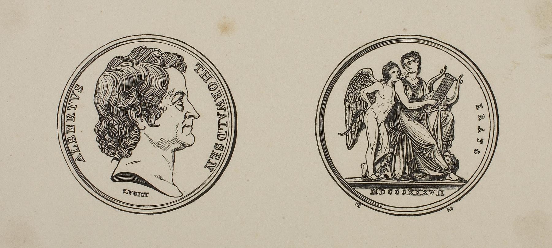Portrait of Thorvaldsen. Cupid and Erato, E2084