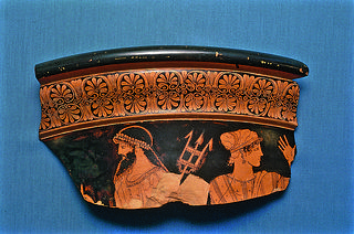 H596 Krater with Poseidon and a goddess