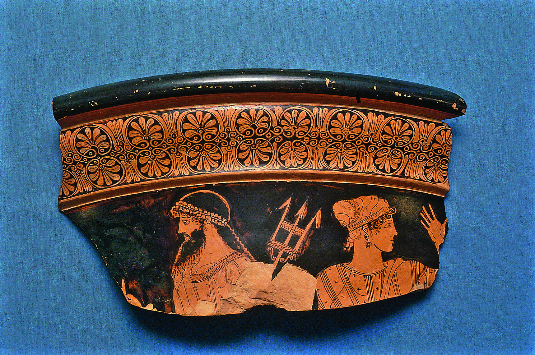 Krater with Poseidon and a goddess, H596