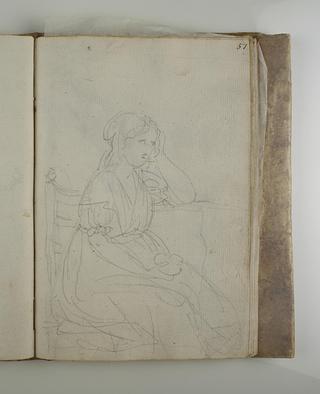 C563,57r Seated young woman