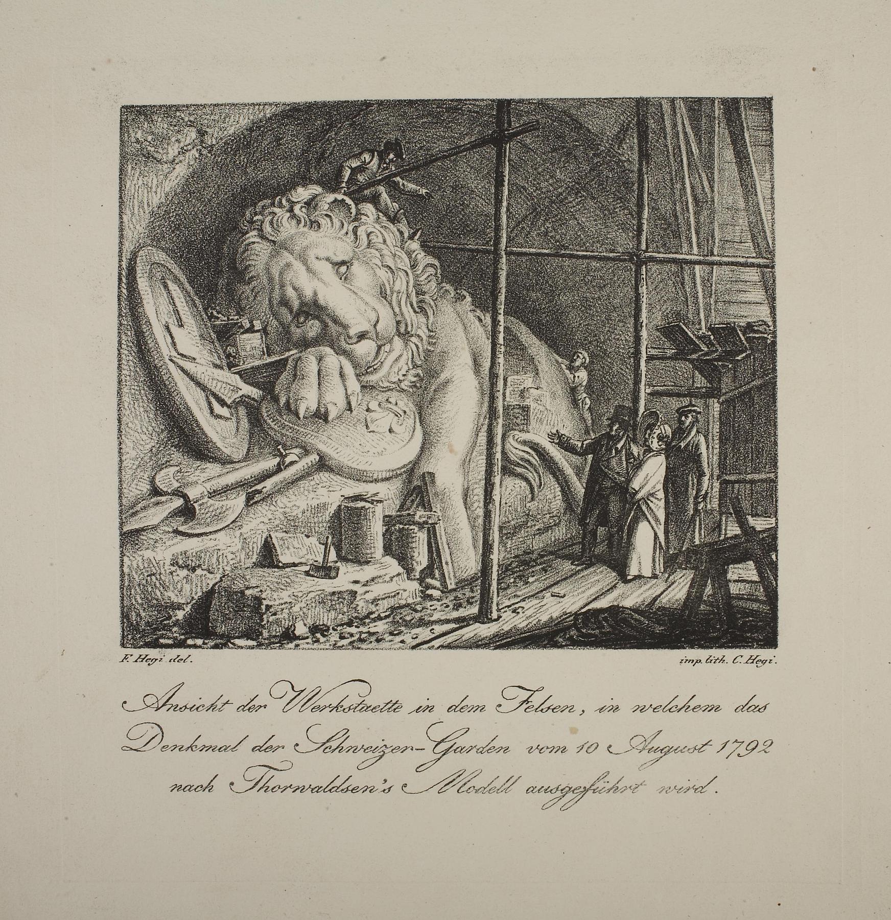 Dying Lion (The Lucerne Lion) as It Is Being Executed, E1810