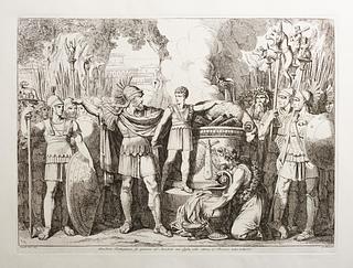 E943,52 Hamilkar Barkas får sin søn Hannibal til at sværge evigt had til romerne