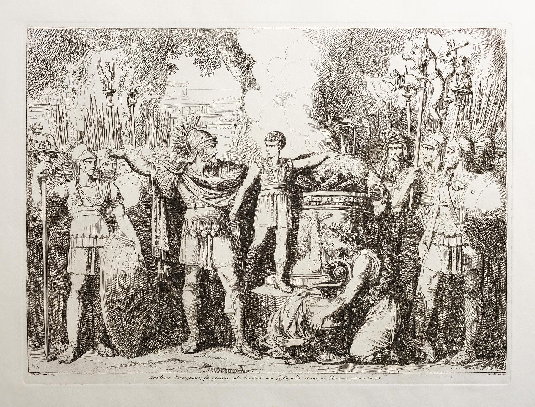 Hamilkar Barkas får sin søn Hannibal til at sværge evigt had til romerne, E943,52