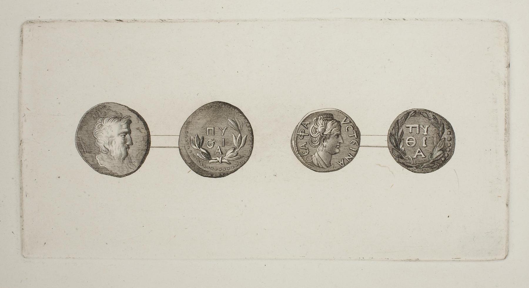 Græske mønter for- og bagside, E1574